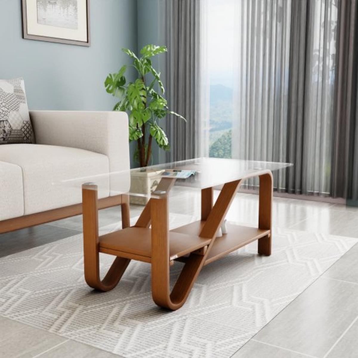 Center Table with Glass Top