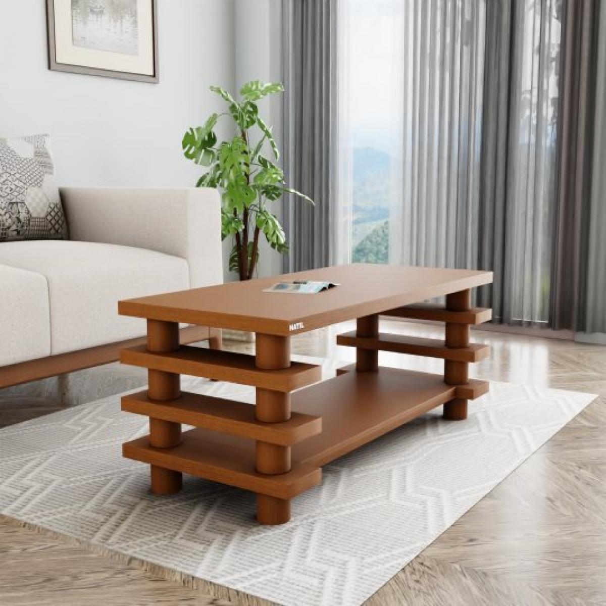 Center Table with Wooden Top